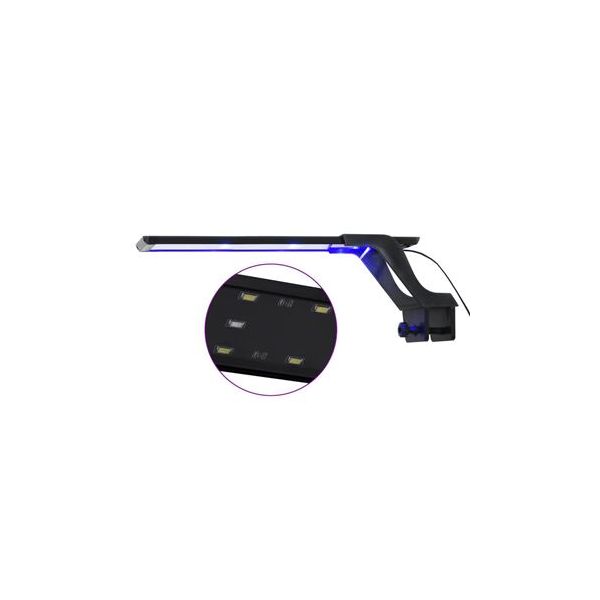 Lâmpada de Aquário led com Braçadeira 35-55 cm Azul e Branco - 50952