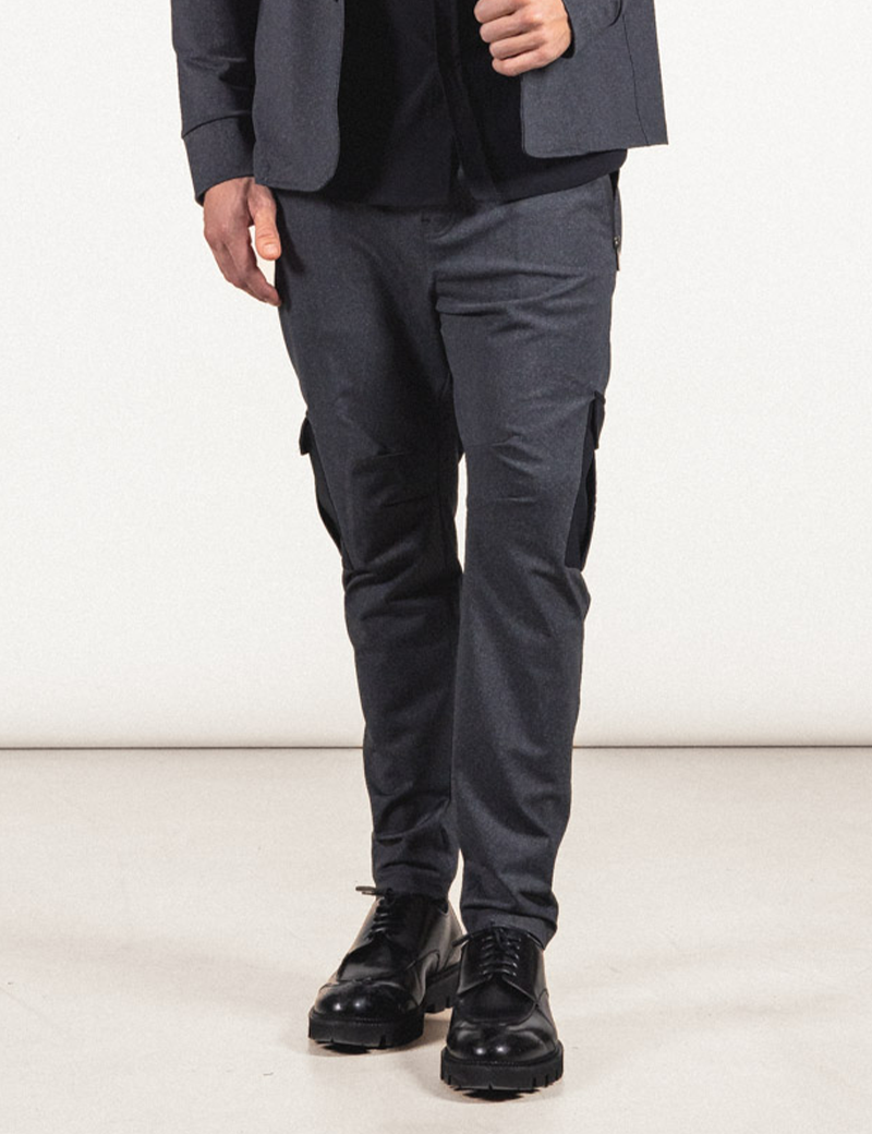 HBT BASICS| DAN BATTLE PANTALON HOMME GRIS CHINÉ