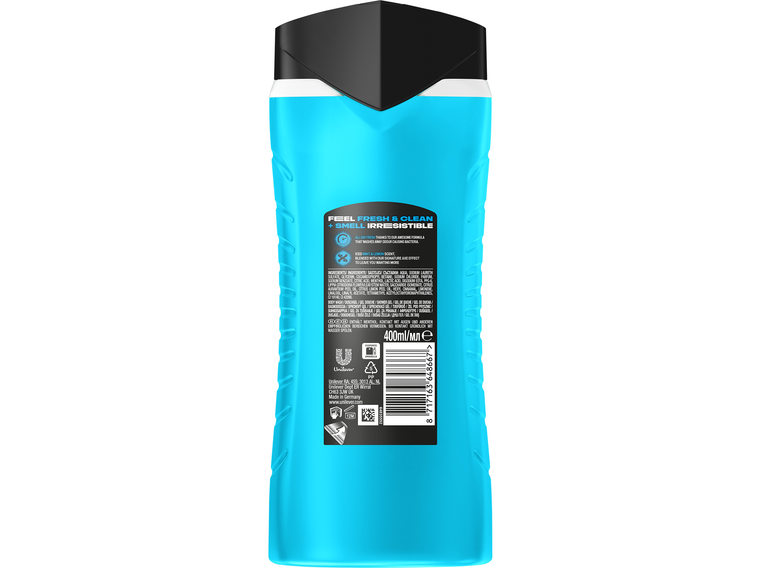 GEL AXE DE BANHO MEN ICE CHILL 400ML
