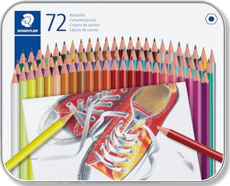 STAEDTLER Houtvrij kleurpotlood - metalen etui 72 st