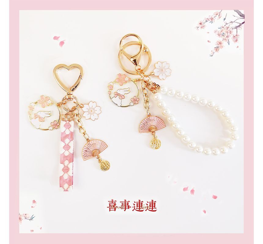 Harnai - Konijn / Bloemen Sleutelhanger (diverse designs)