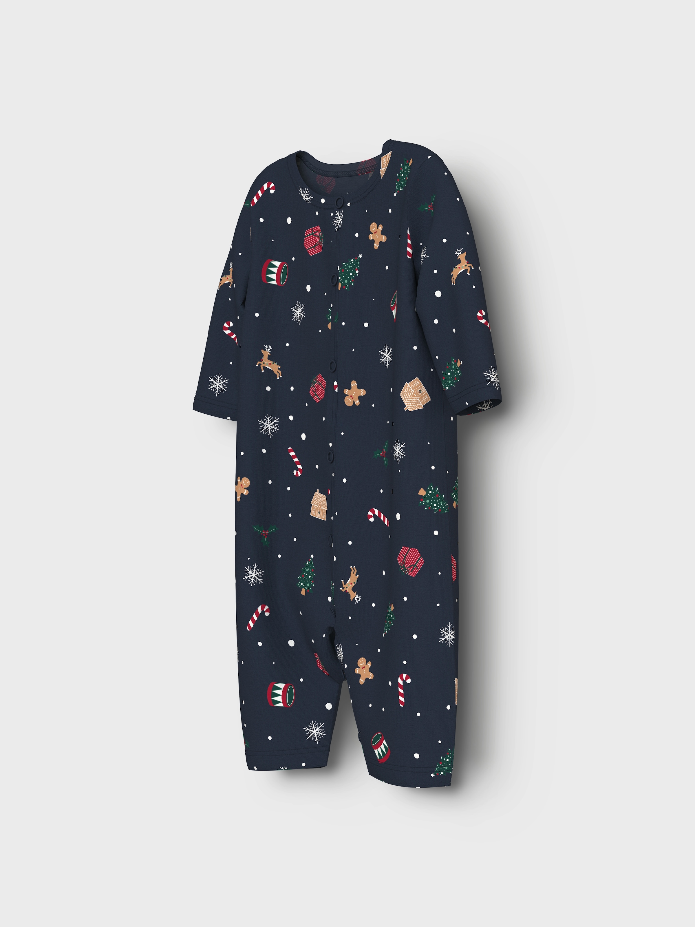 Name It Strampler »NBNVISMAS LS NIGHTSUIT«, mit Weihnachtsmotiv