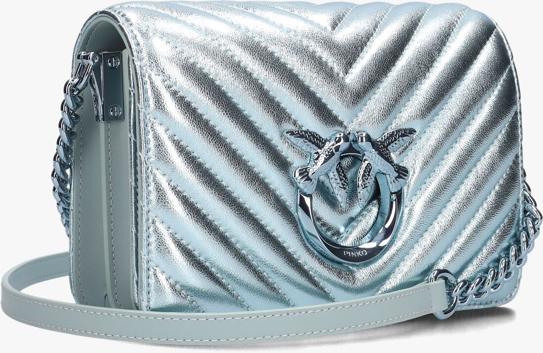 PINKO blauwe pinko schoudertas love click mini metal