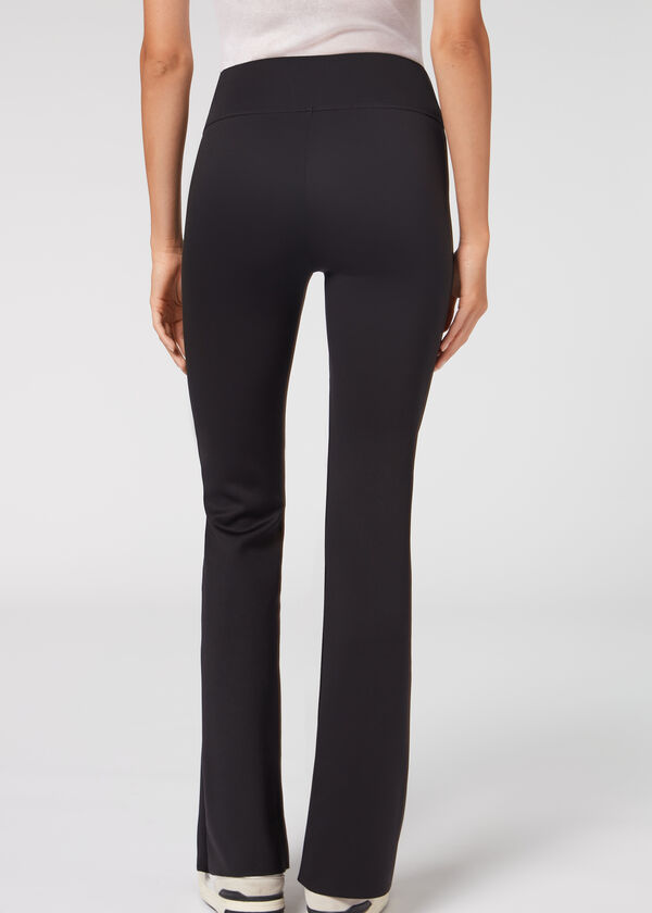 Calças legging flare de toque suave