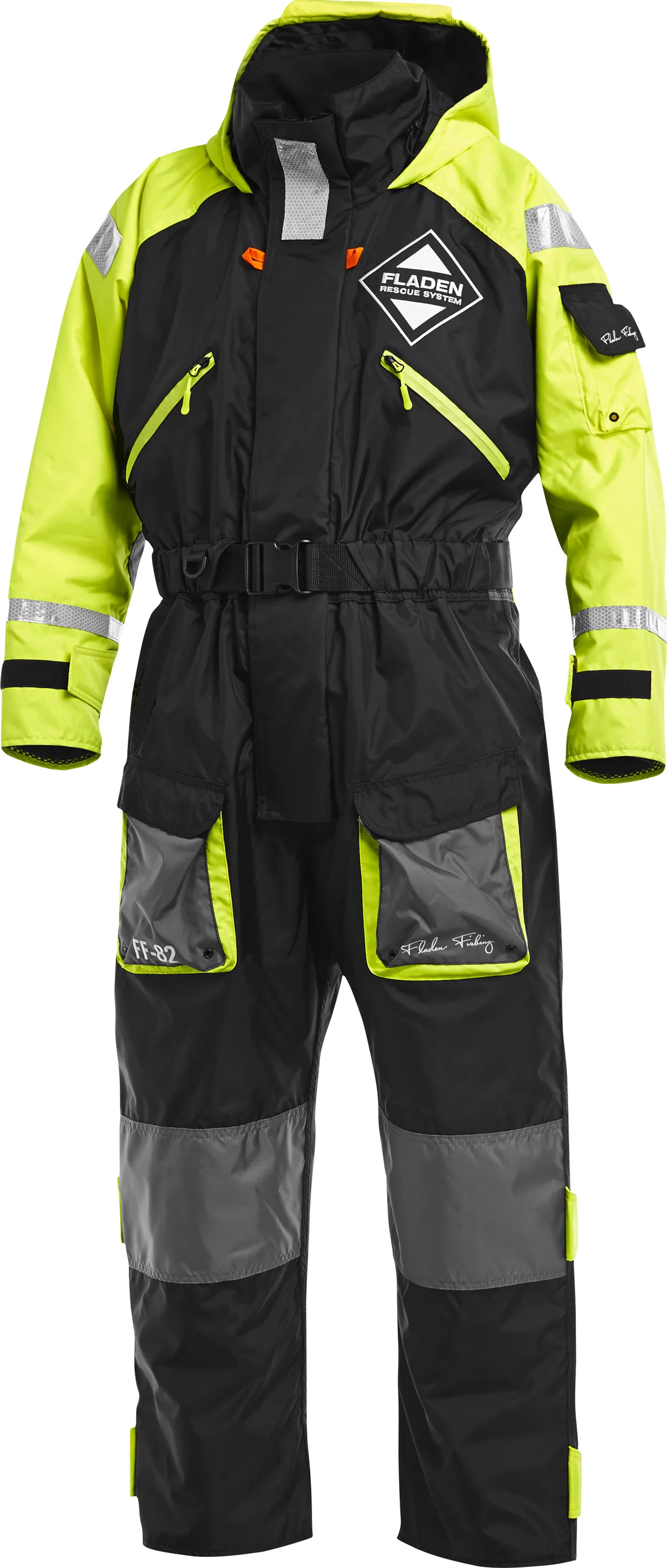 Fladen Flytedress 845xy Sort/Gul Womens