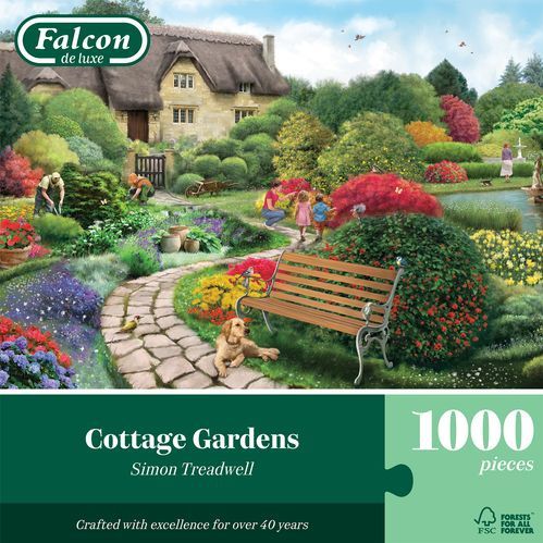 Falcon - Cottage Gardens - 1000 stukjes puzzel - Legpuzzel