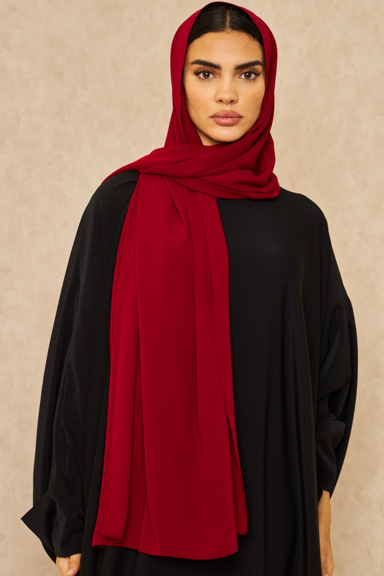 Voile rouge 180x71cm en soie de Médine