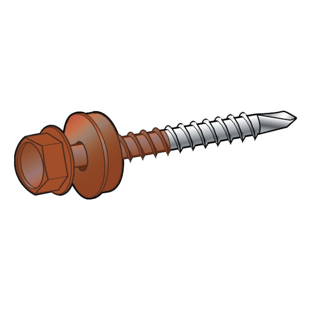 FARMERSKRUE ESSVE 4,8X35MM TEGLRØD 250STK/PK