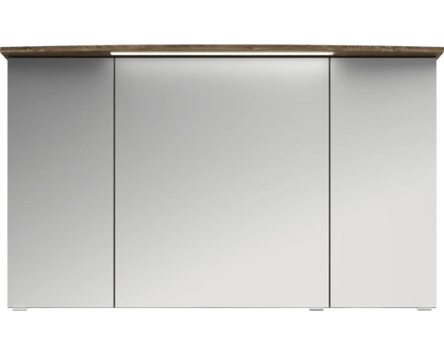 Pelipal Serie 4010 badkamermeubelset, afmetingen (B x H x D): 180,5 x 200 x 48 cm, fronten in eikenlook. Ribbeck 5-delige badkamermeubelset en meer, inclusief keramische wastafel in wit, wastafelmeubel, spiegelkast met ledverlichting, onderkast en wa