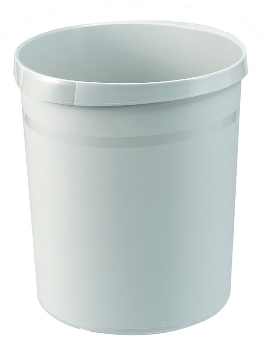 PROREGAL Klassieke ronde plastic afvalbak 18 liter HxØ 35 x 31,2 cm Grijs