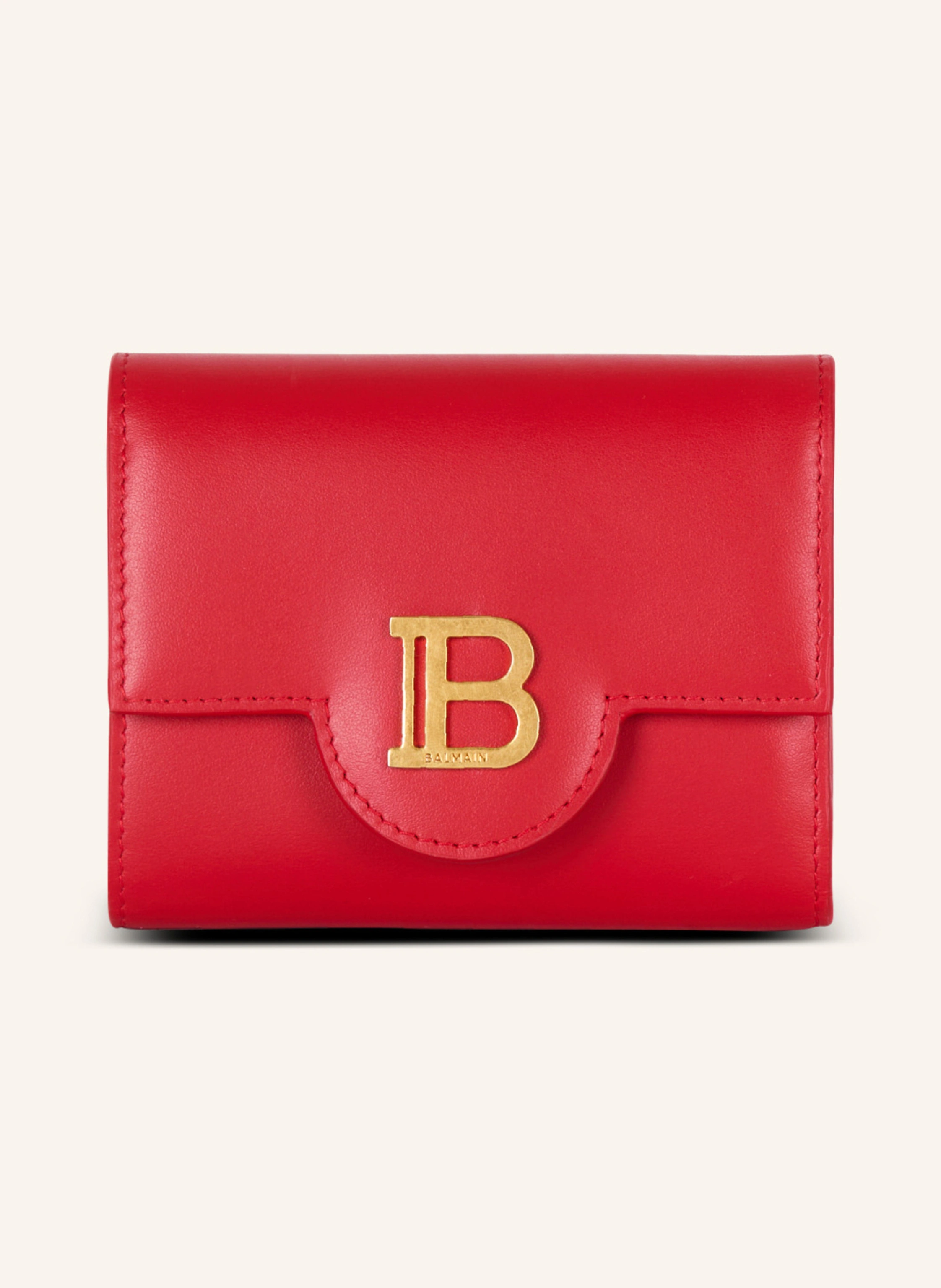 BALMAIN Dreifachfaltbrieftasche B-Buzz aus bedrucktem Kalbsleder