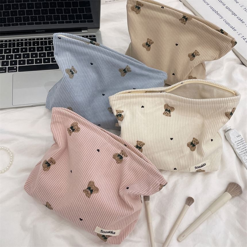 Bitabis - Bear Corduroy Make-uptas / Etui
