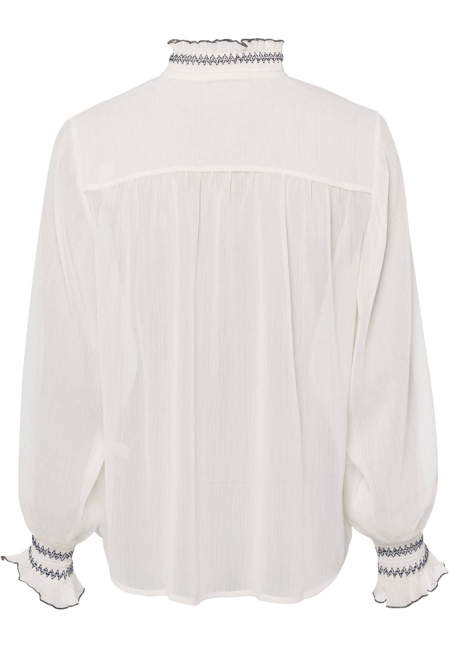 zero| Damen Chiffonbluse mit Stickerei