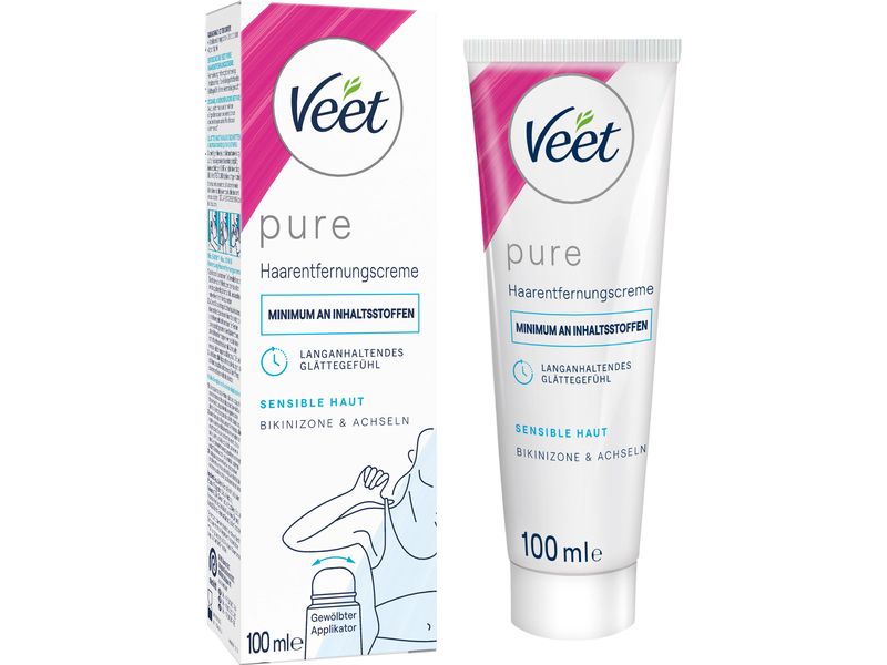 Veet Enthaarungscrème Bikinizone & Achseln 100 ml Haarentfernungs-Creme für Bikinizone & Achseln