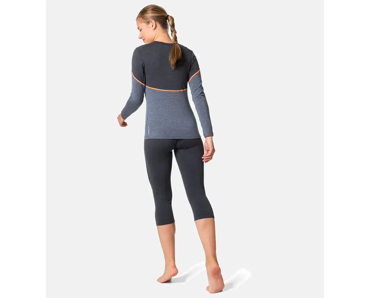 Odlo Revelstoke PW 150 BL Crew Thermoshirt Lange Mouwen Grijs Dames