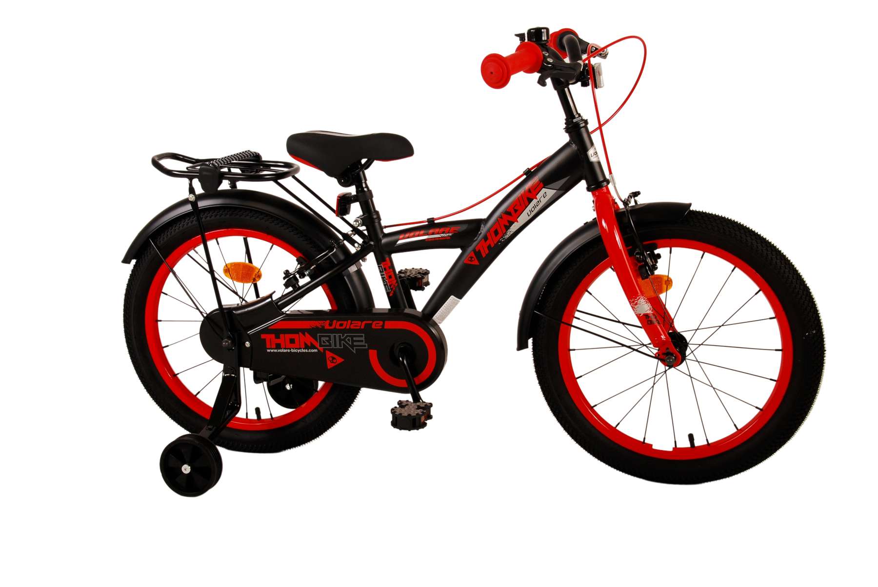 TPFSports Thombike Kinderfahrrad - Jungen - 18 Zoll - Rücktritt + Handbremse - Schwarz Grün