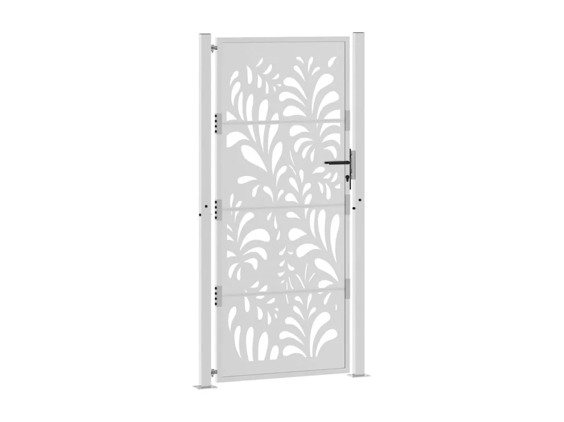 Porte de jardin acier résistant aux intempéries design vagues