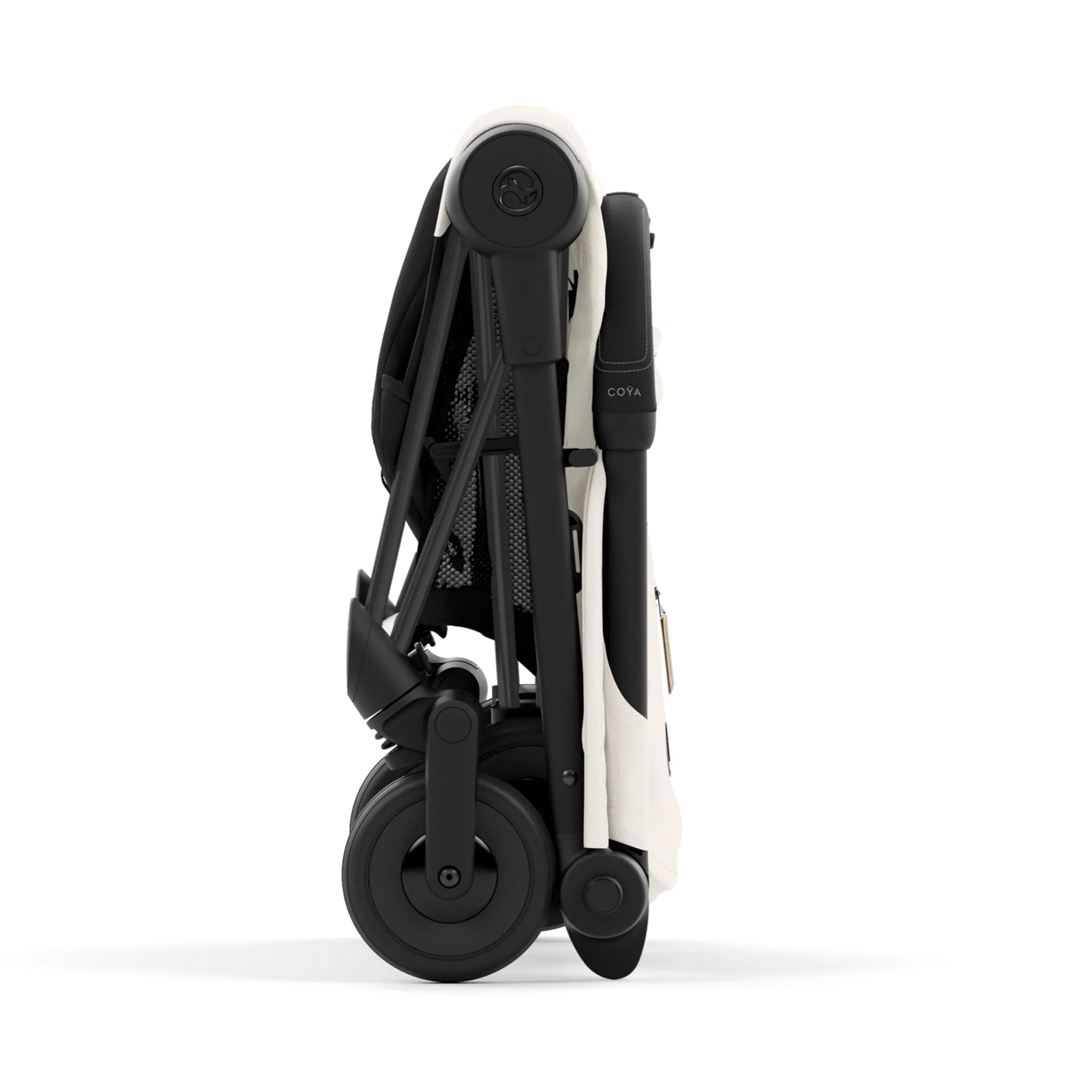 Cybex Poussette Coya - Cadre noir mat avec siège blanc cassé