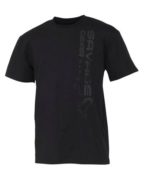 T-Shirt Savage Gear Vertical Logo Tee Black