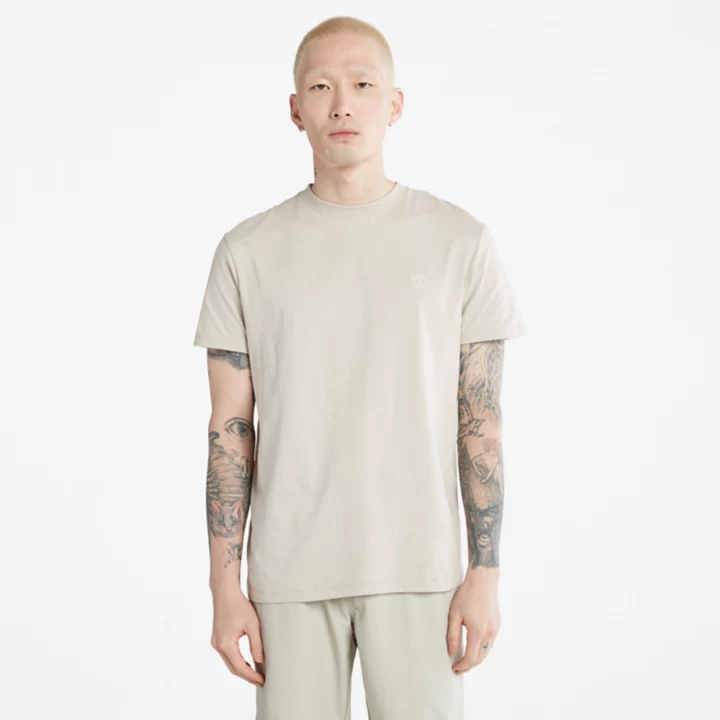 Camiseta Dunstan River Crewneck Masculina na cor Bege
