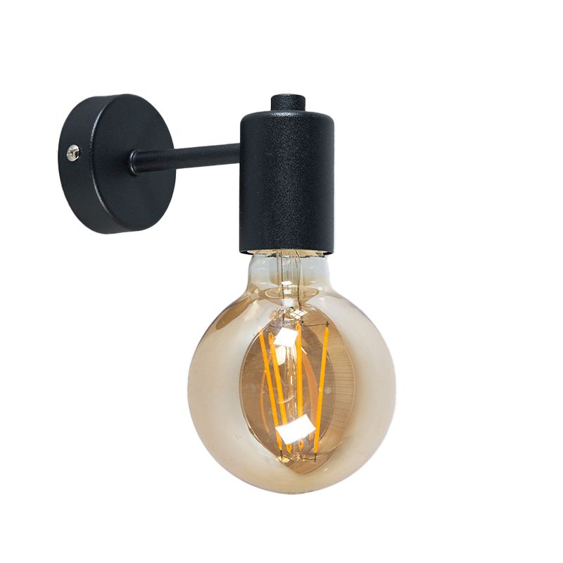 Industriële wandlamp zwart 13cm - Facil