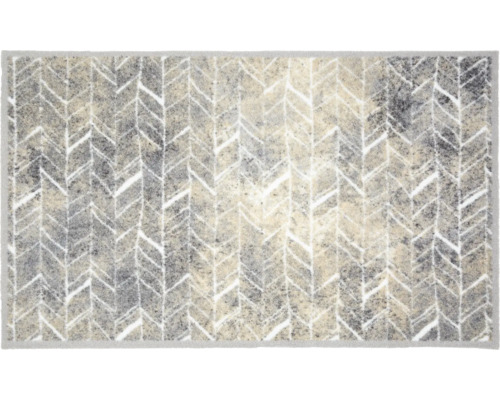 Miabella visgraat vloerkleed, grijs, 66x110 cm