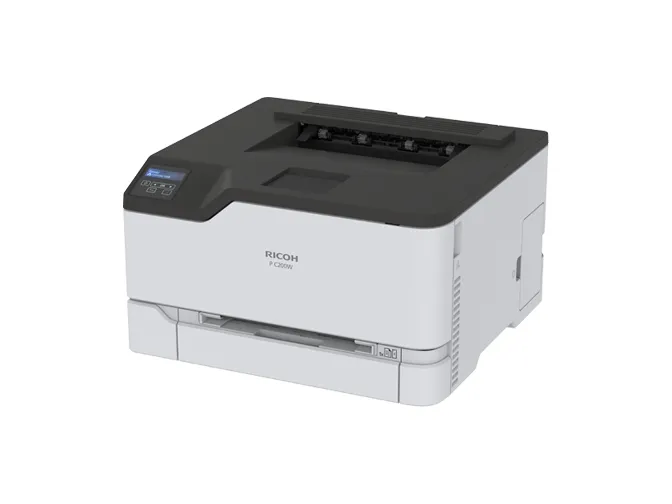 Ricoh C200W - Printer - farve - Duplex - laser - A4 - 2400 x 600 dpi - op til 24 spm (mono) / op til 24 spm (farve) - kapacitet: 250 ark - USB 2.0, LAN, Wi-Fi