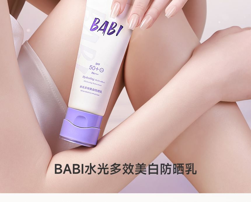 BABI - Hydraterende multi-effect whitening zonnebrandcrème SPF50+ PA+++ - 2 maten