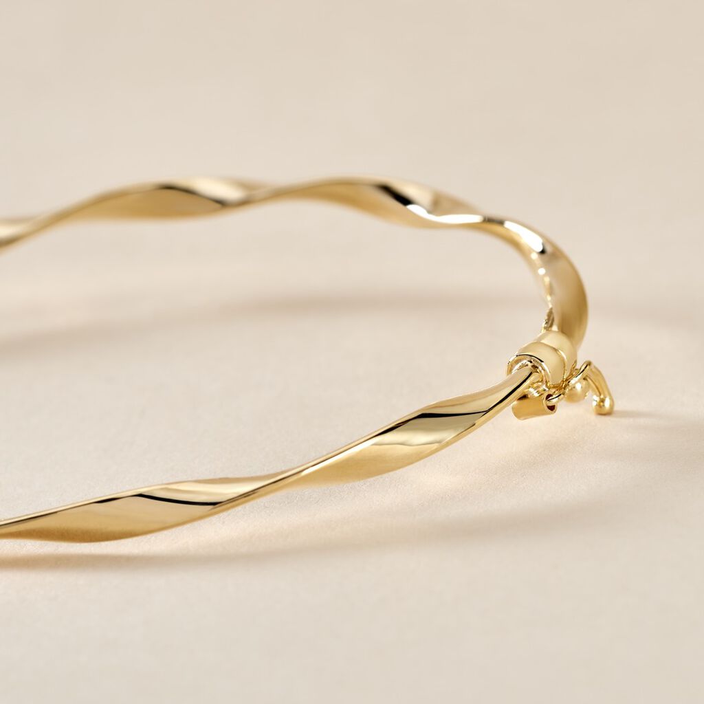 Bracelet Jonc Anaisaae Torsade Or Jaune