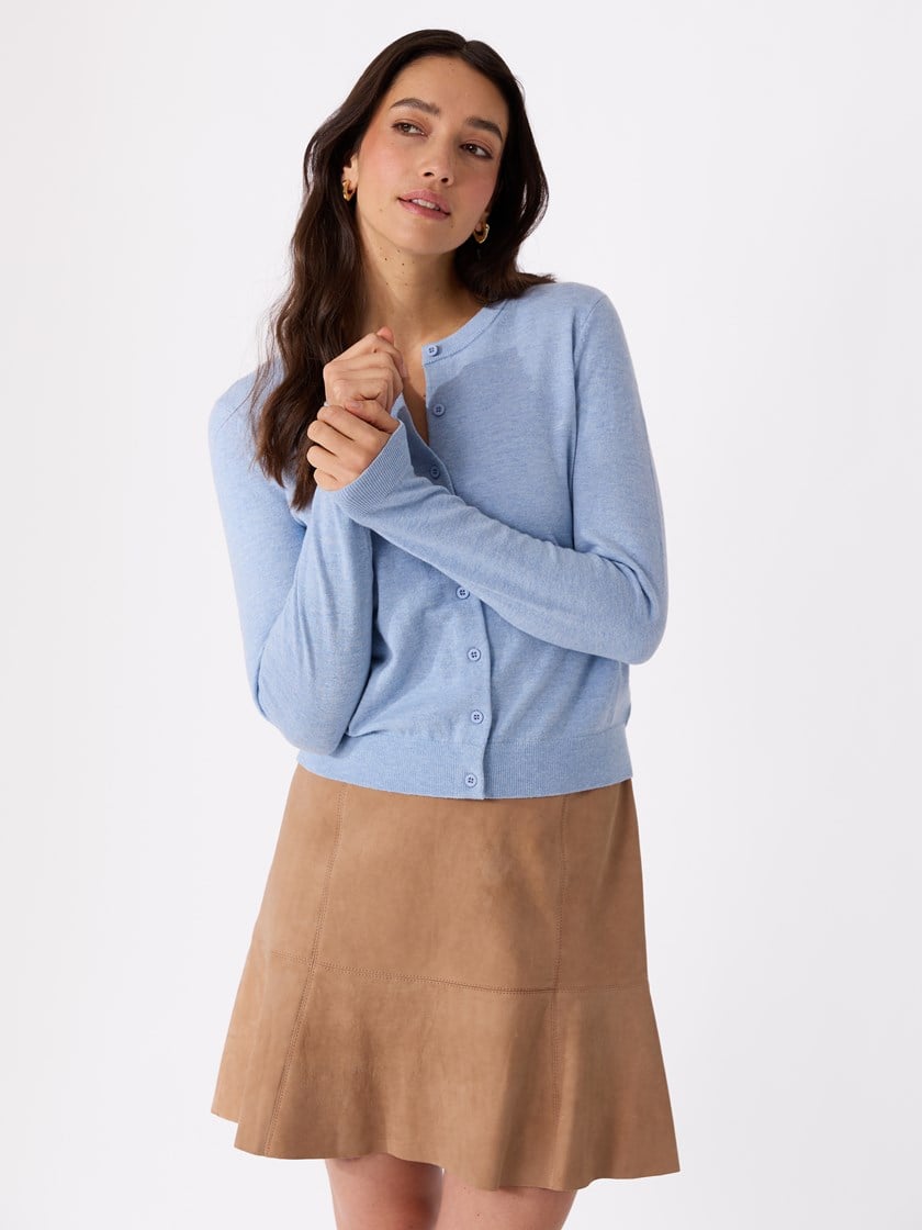 Olea cardigan i merinoblanding S48