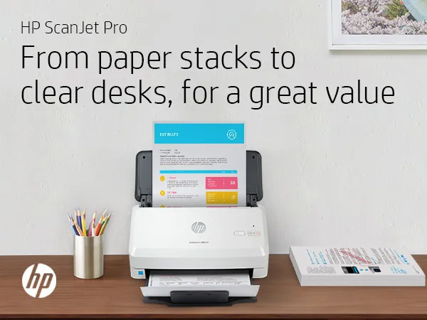 HP Scanjet Pro 3000 s4 Sheet-feed - Dokumentscanner - CMOS / CIS - Duplex - 216 x 3100 mm - 600 dpi x 600 dpi - op til 40 ppm (mono) - ADF (50 ark) - op til 4000 scanninger pr. dag - USB 3.0