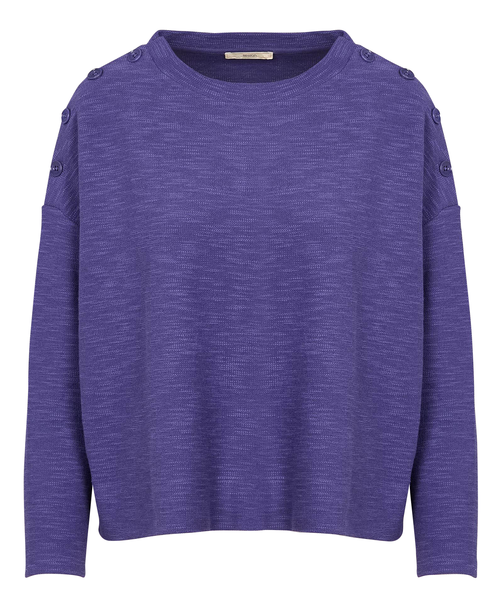 AUSTIN - Pull col rond en coton mélangé | Bleu