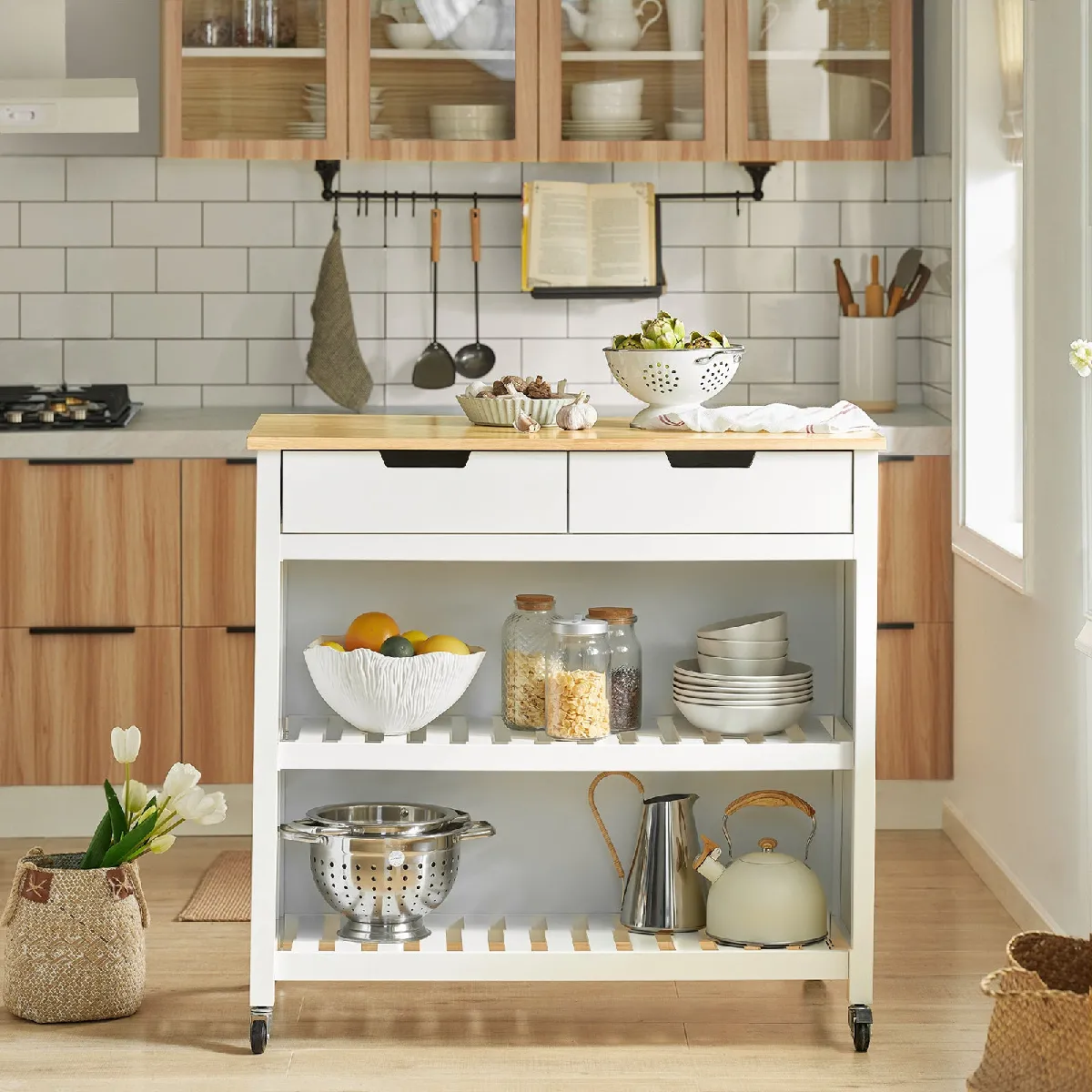 SoBuy FKW74-WN Meuble de Cuisine