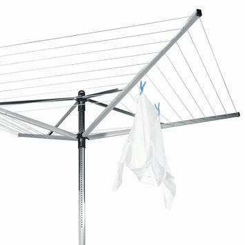 Brabantia Lift-O-Matic Droogmolen - met Metalen Grondanker - 50 m - Metallic Grey