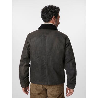 Herren-Deckjacket, Dunkelbraun