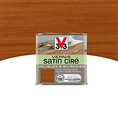 Vernis meubles et boiseries V33 Satin ciré acajou satin 0,25L