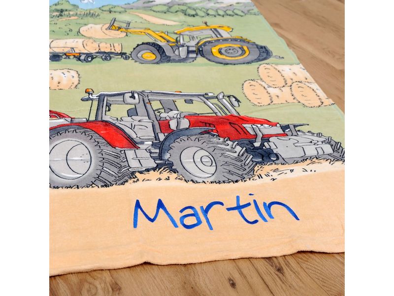 Herding Badetuch Traktor, 75 x 150 cm, Mehrfarbig Kinder-Badetuch aus 100% Baumwolle