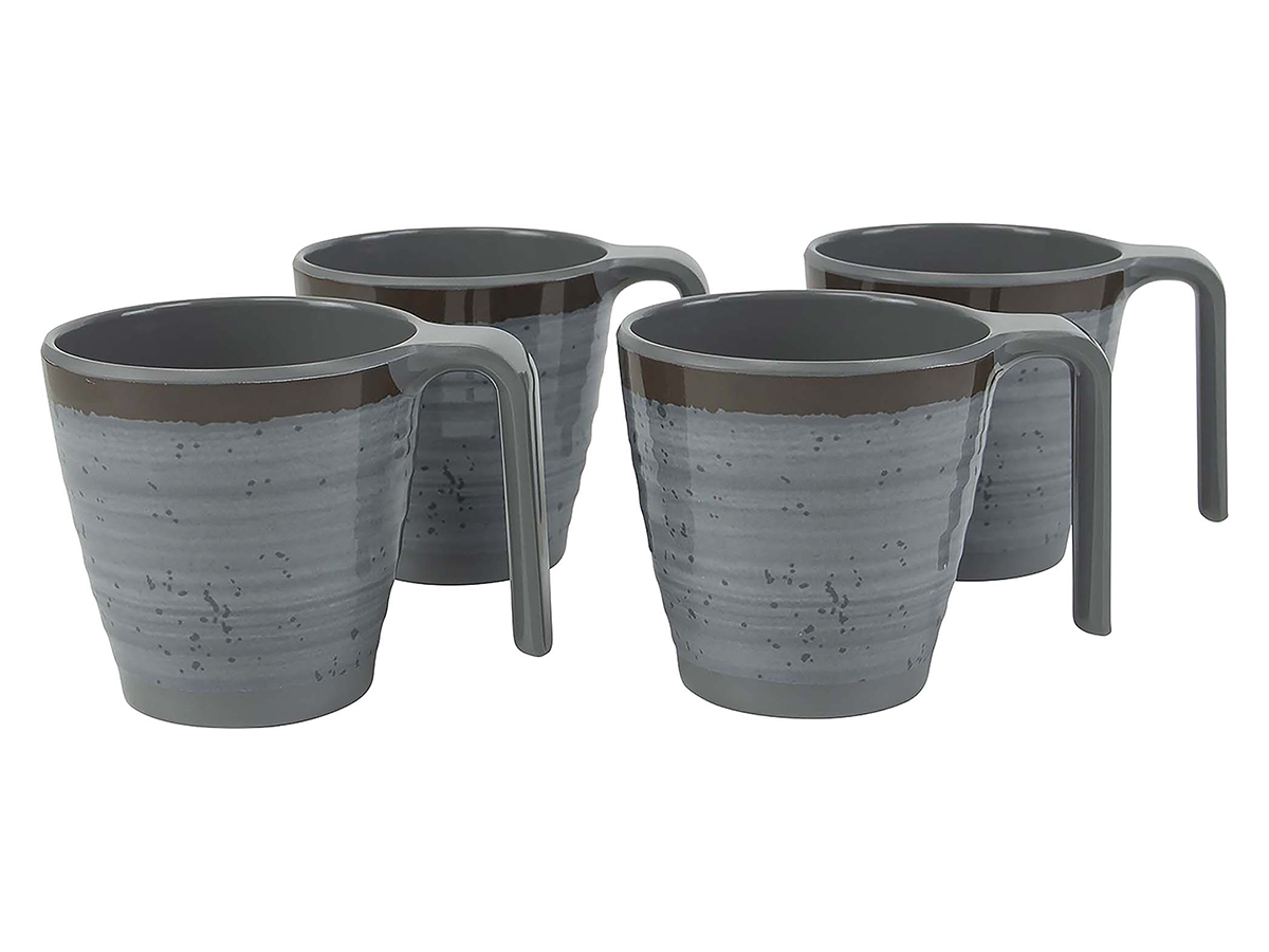 Bo-Camp Halo M set van 4 mokken - Grey