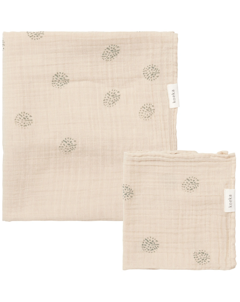 Mulltuch WONDER 2er-Set in sand