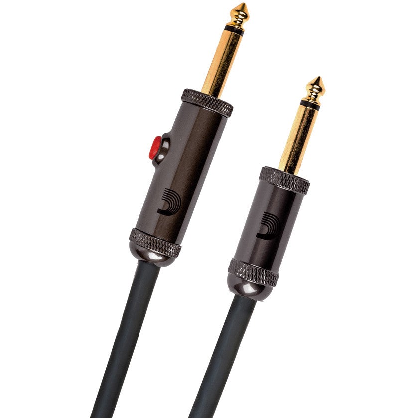 D'Addario AGL-30 Custom Series instrumentkabel met circuitbreaker vergrendelbaar recht 9 m