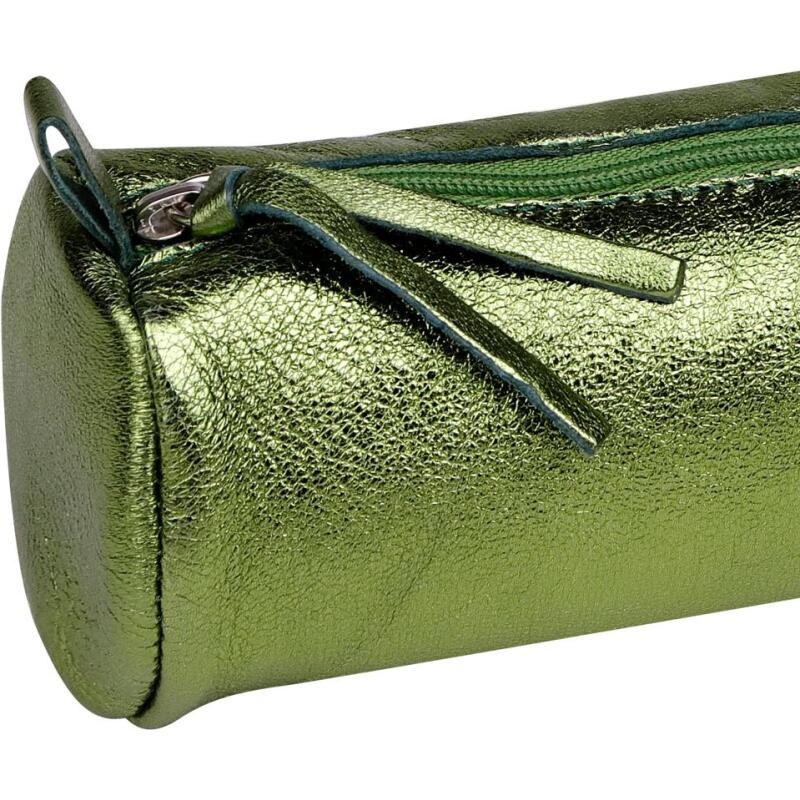 CUIRISÉ - Trousse ronde Ø5,5x22 cm - Vert