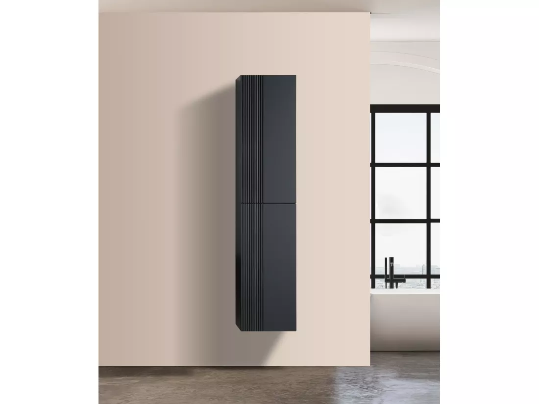 Colonne de rangement 160 cm noir Aqualinea