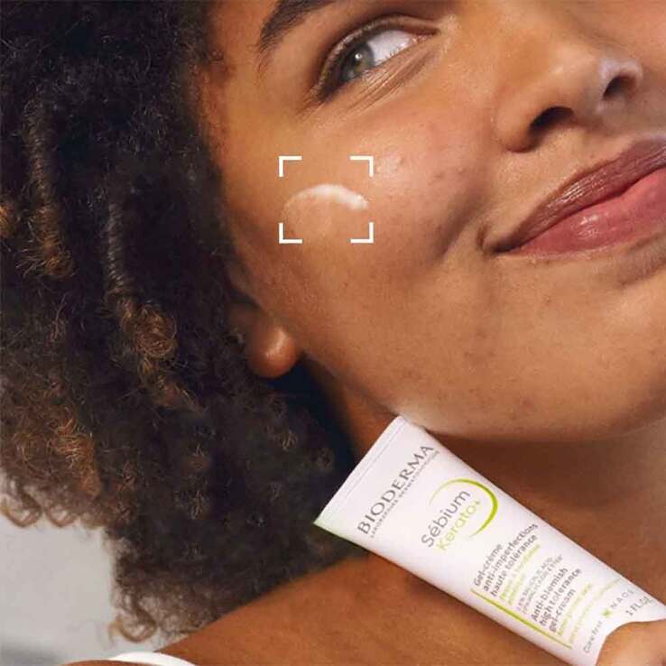 Bioderma Sebium Kerato + Creme-Gel Tube für unreine, ölige, zu Akne neigende Haut, 30 ml