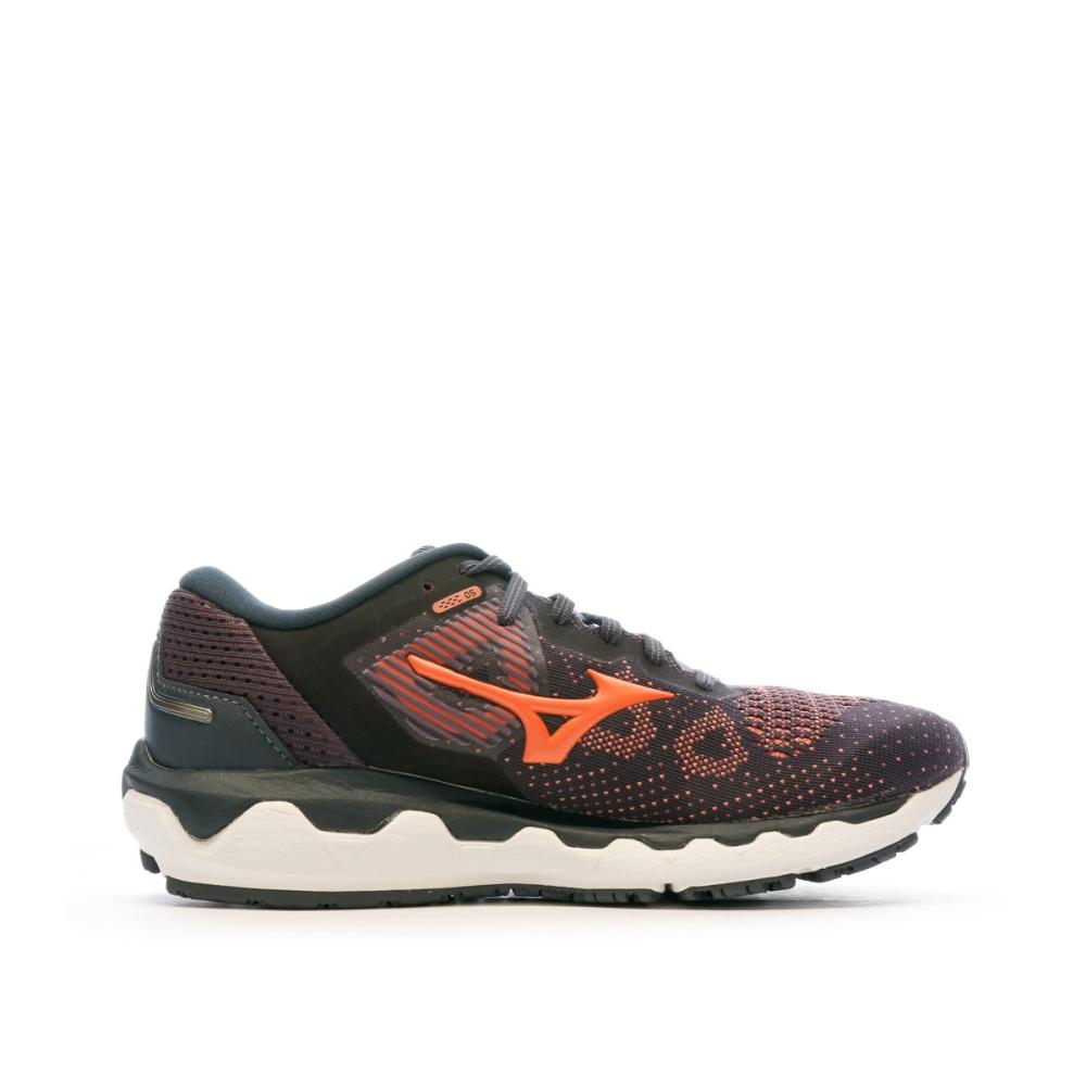 Mizuno Chaussure Running Noir/Orange Femme Mizuno Wave Horizon 5 W