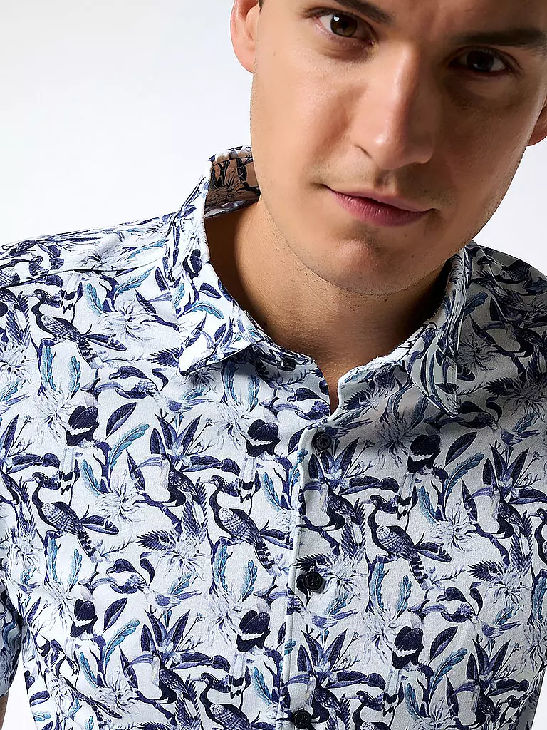 DESOTO Jerseyhemd Slim Fit  weiss