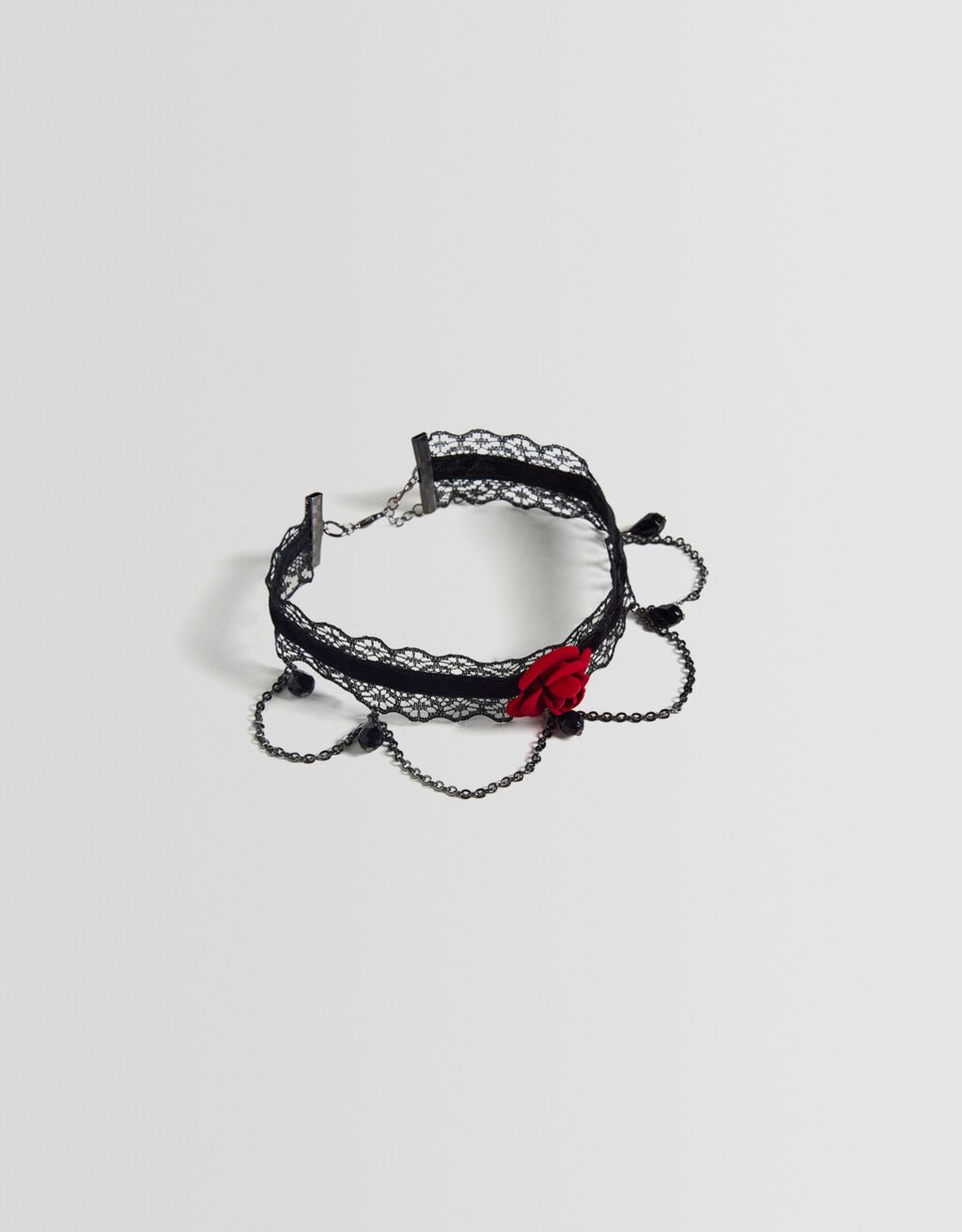 Colar gargantilha de veludo com strass