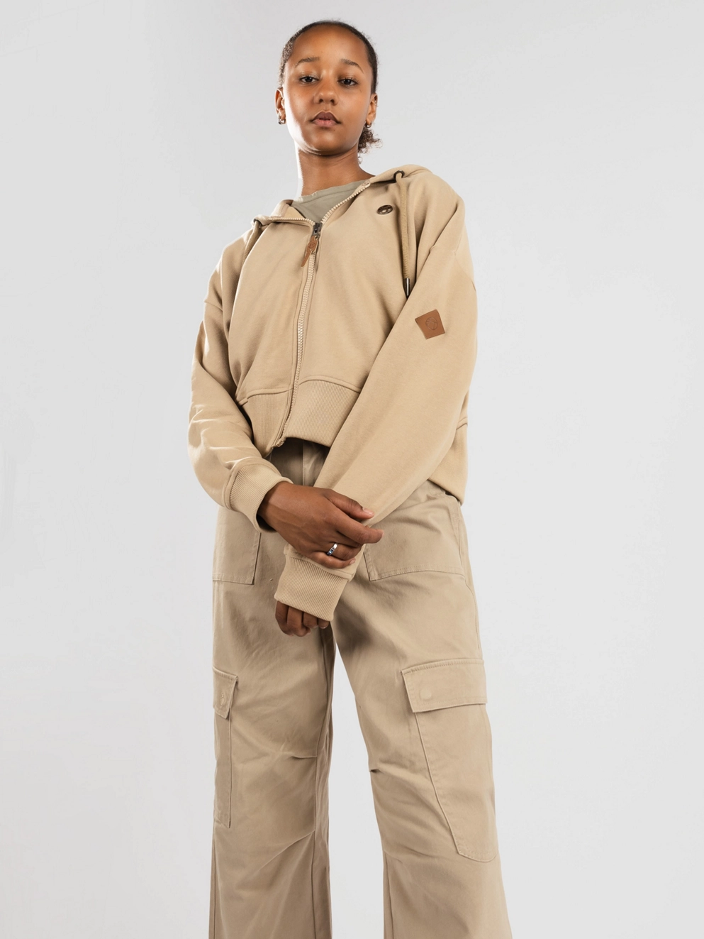 Kazane Lovisa Zip Hoodie chinchilla