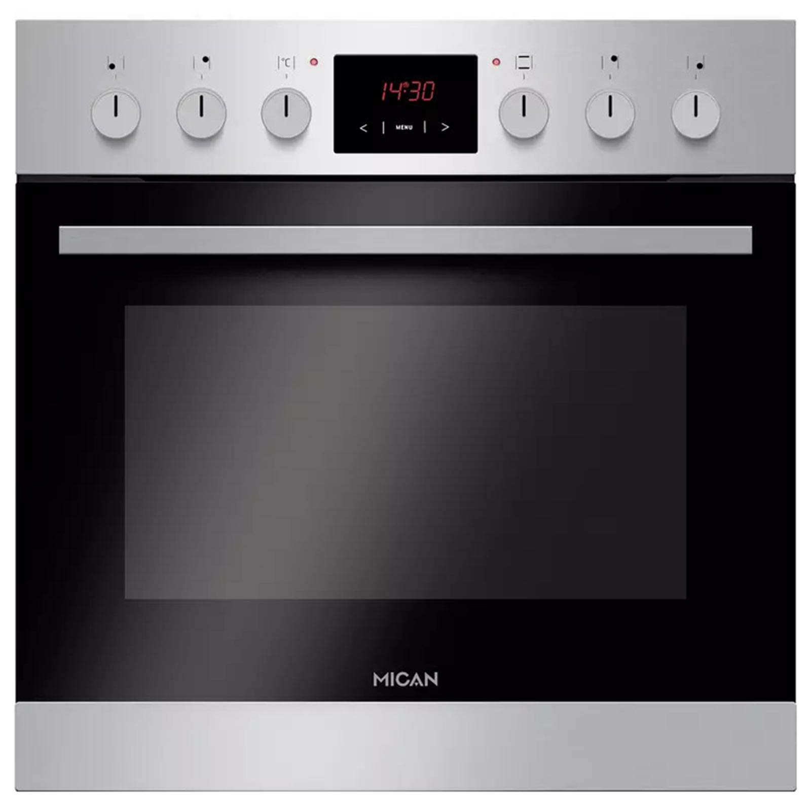 MICAN Einbau-Herdset 90310 - Edelstahl-schwarz - A