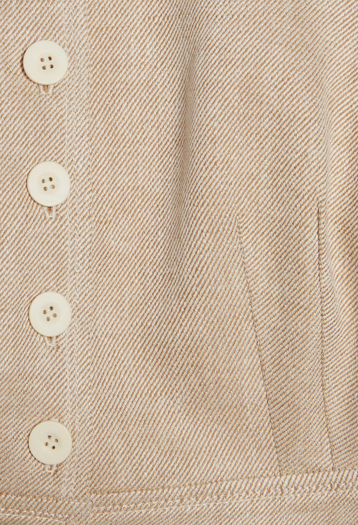 Top beige court lin