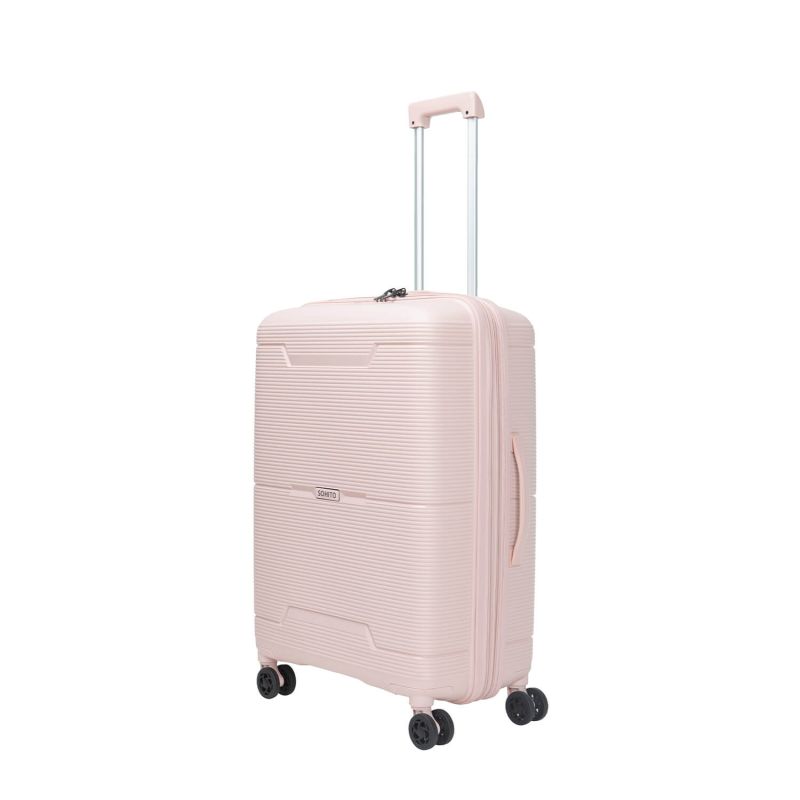 Lot de 3 valises extensibles Haree 55, 67 et 76.5 cm Macaron pink